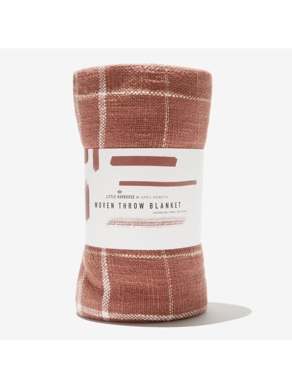 Little Korboose Woven Throw Blanket Rust NWT April Nemeth - Picture 2 of 9